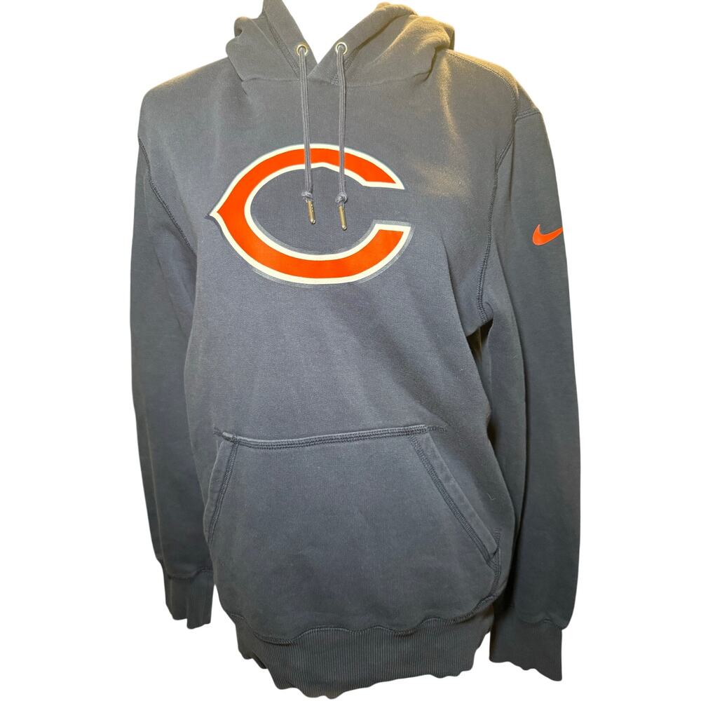 Nike NFL Chicago Bears Navy Pullover Hoodie, Unisex Size Small